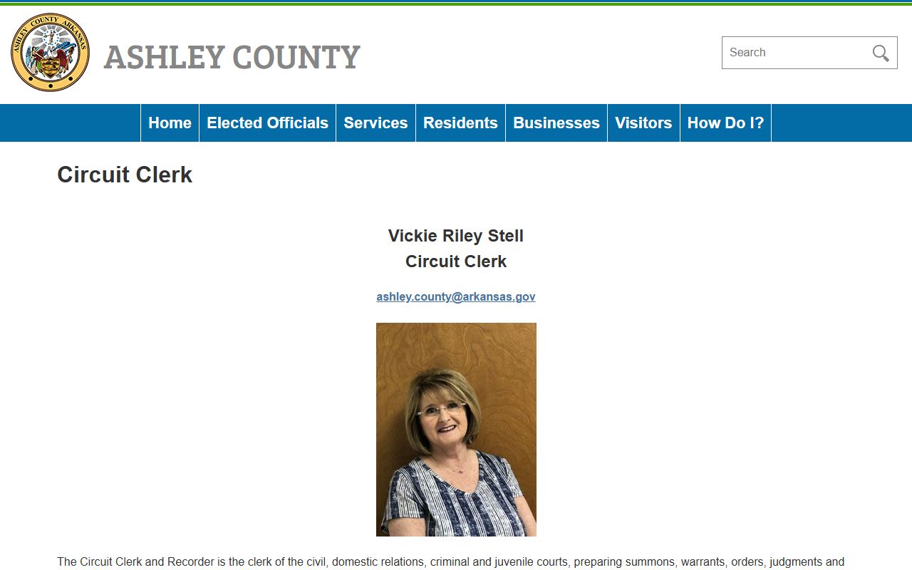 Ashley County People Search through Circuit Clerk records