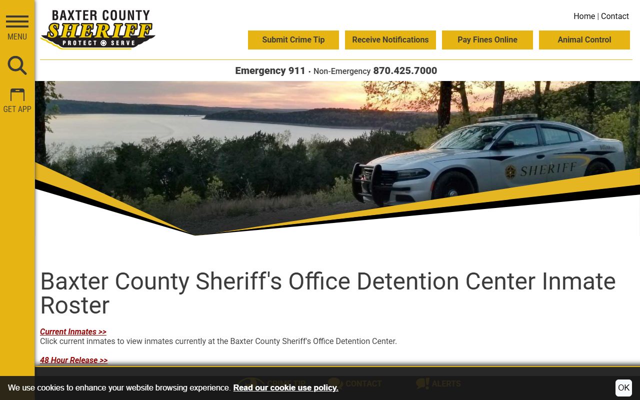 Baxter County People Search via inmate roster