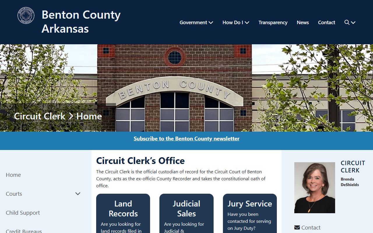 Benton County People Search through Circuit Clerk page
