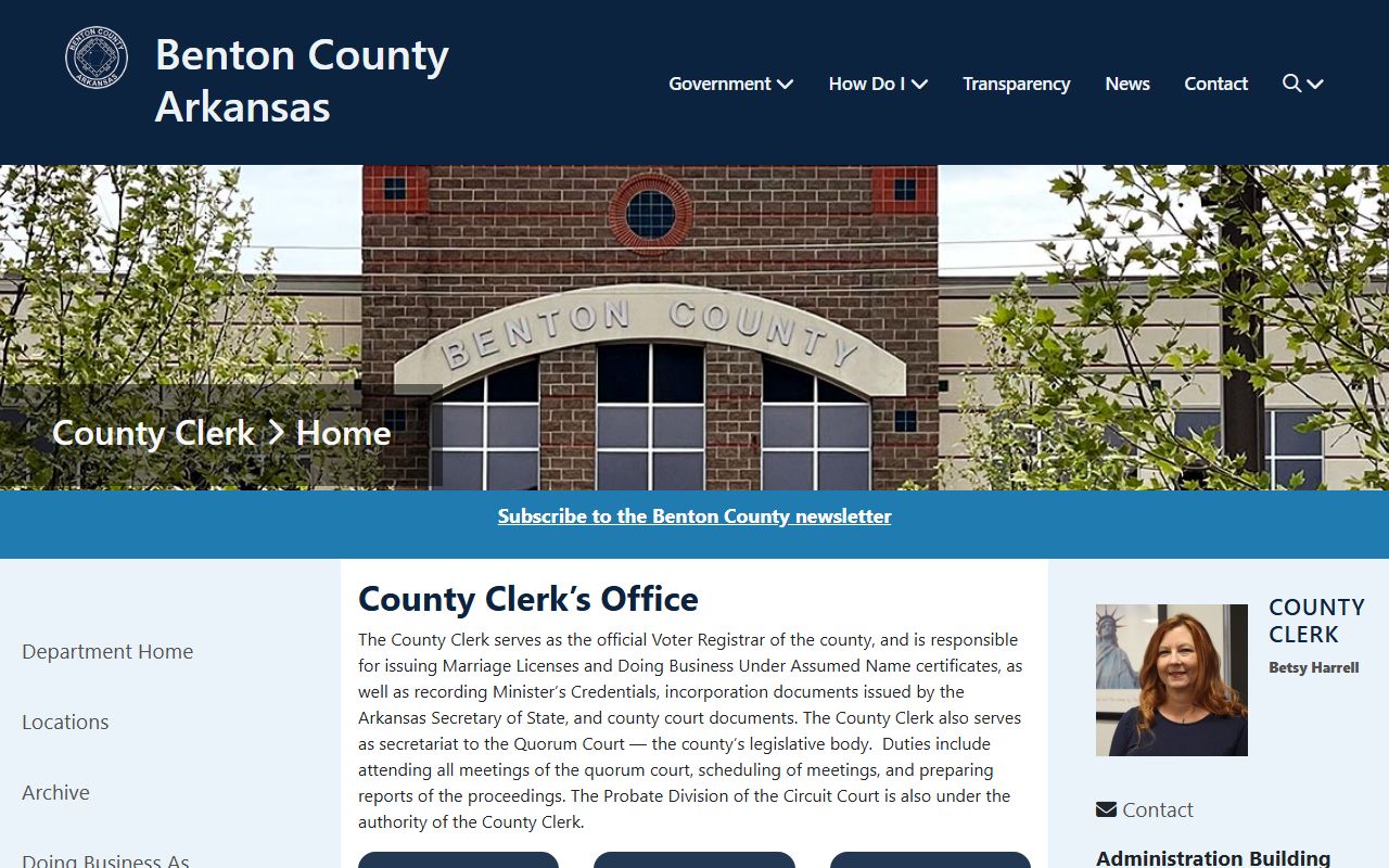 Benton County People Search via county clerk page