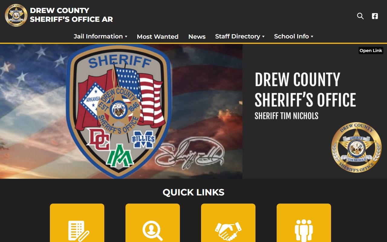 Drew County People Search via Drew County Sheriff site
