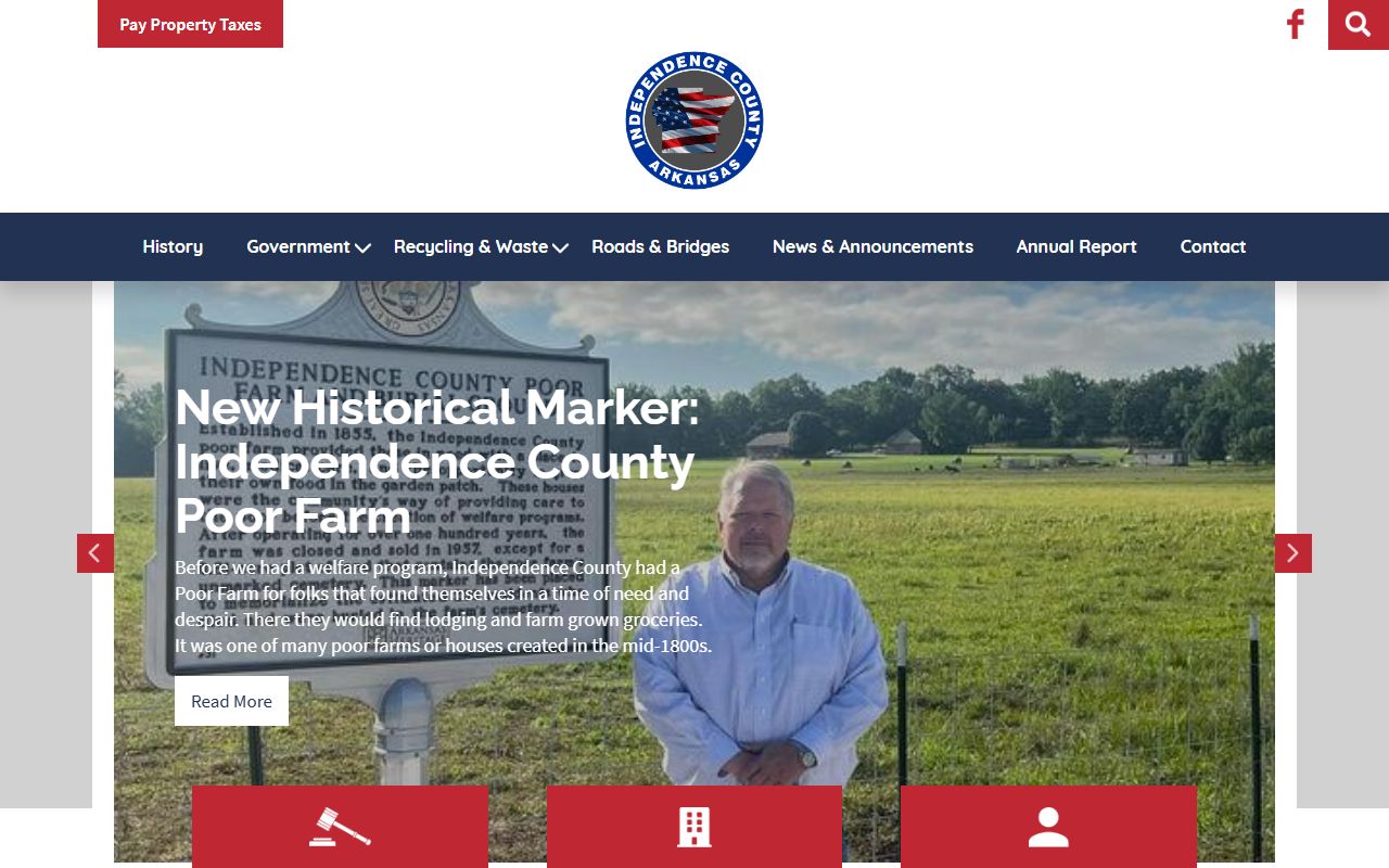 Independence County People Search via the county government website