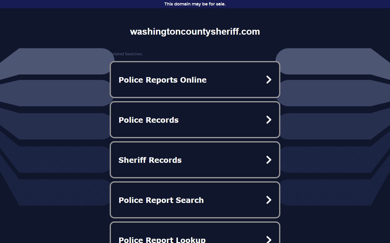 Washington County People Search via county sheriff website
